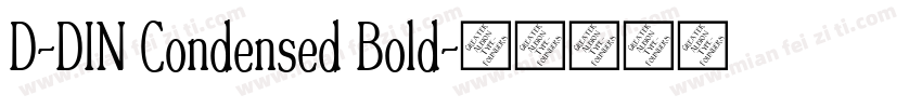 D-DIN Condensed Bold字体转换